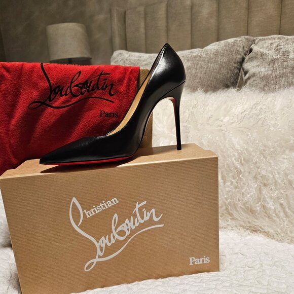 Christian Louboutin Decollete 554 100 Nappa Shiny Black Pumps – Size 37 - Picture 8 of 12